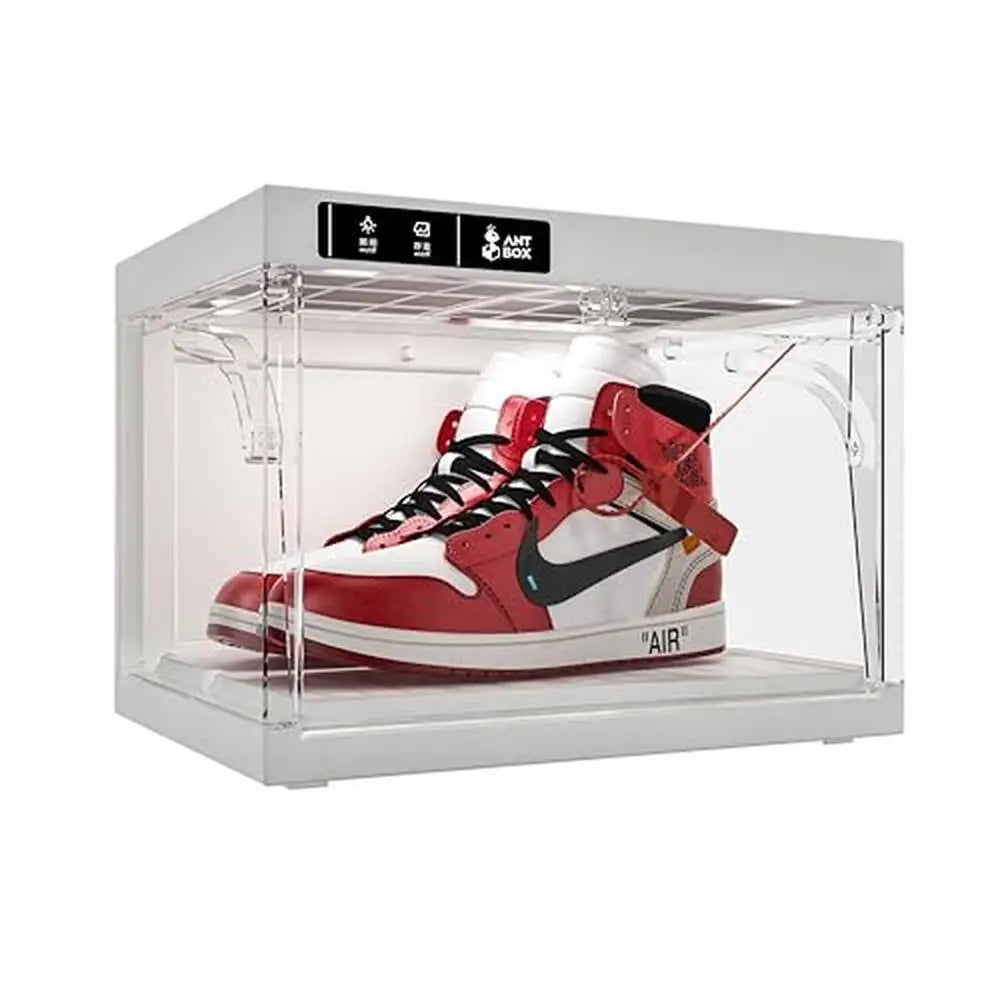 Smart Control LED Shoe Organizer Clear Stackable Box