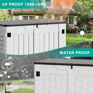 Outdoor Storage Shed Large Capacity Weather Resistant Rain Proof Box