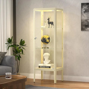 Ryoko Display Cabinet With Adjustable Shelf Glass Shelves