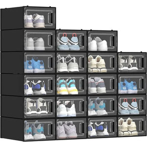 20-Pack Shoe Organizer Stackable Shoebox Rack Container